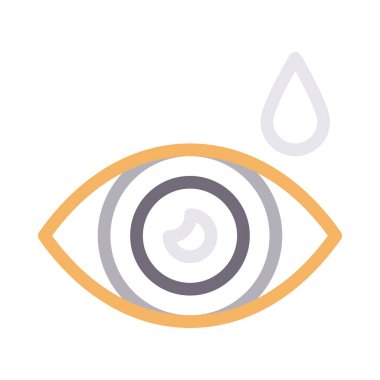 göz damlası vektör renk çizgisi simgesi