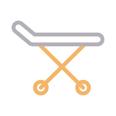 yatak vektörü renk çizgisi simgesi