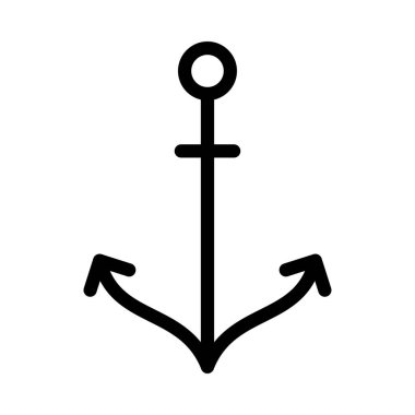 deniz kancası vektör ince çizgi simgesi 