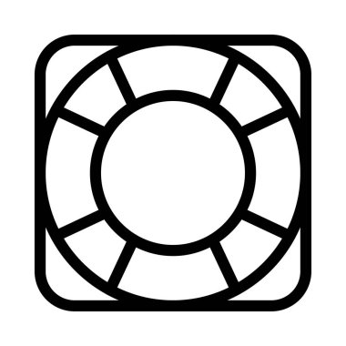 Koruma vektörü ince çizgi simgesi 