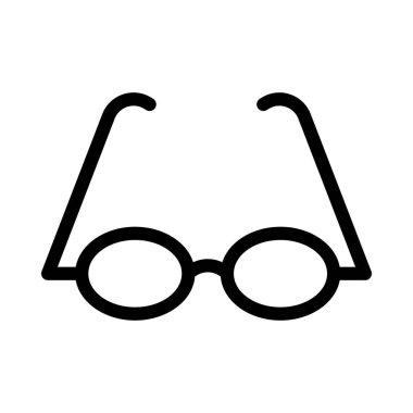 gözlük vektörü ince çizgi simgesi 