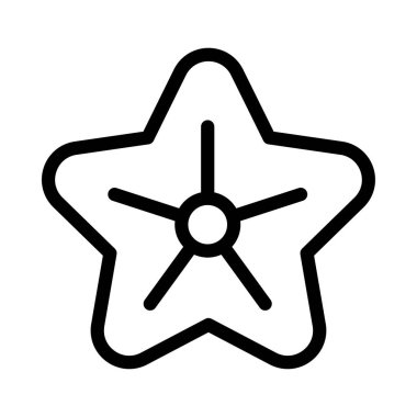 Deniz ürünleri vektörü ince çizgi simgesi 