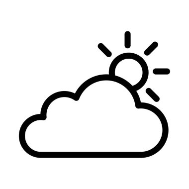 Güneş vektörü ince çizgi simgesi 