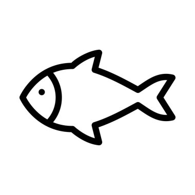 Deniz ürünleri vektörü ince çizgi simgesi 