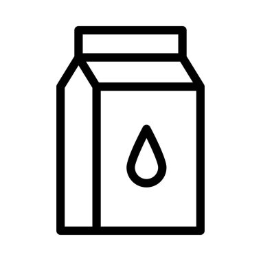 süt paketi vektör ince çizgi simgesi 