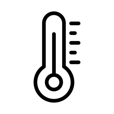 Termometre Vektör İnce çizgi simgesi 