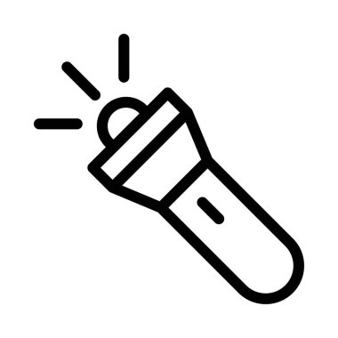 meşale vektörü ince çizgi simgesi 