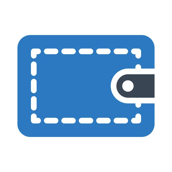 Portemonnee Vector Glyph Kleur Pictogram — Stockvector