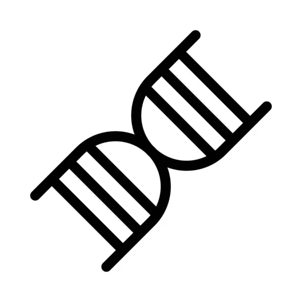 Génétique Vecteur Ligne Mince Icône — Image vectorielle
