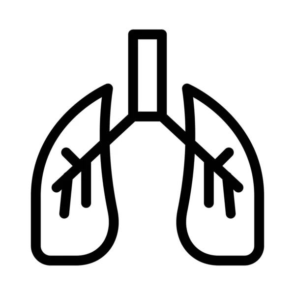 Respiración Vector Delgada Línea Icono — Archivo Imágenes Vectoriales