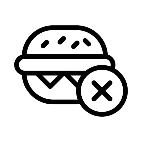 Burger Vector Subțire Linie Pictogramă — Vector de stoc