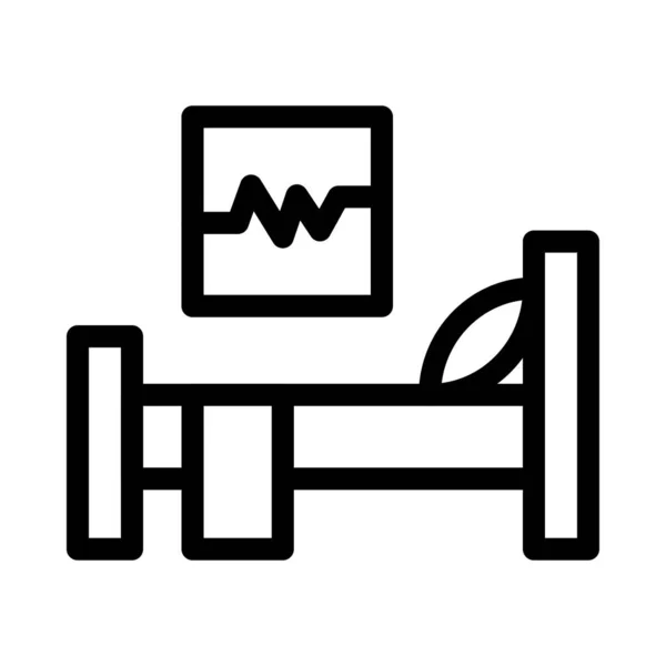 Hospital Vector Thin Line Icon — Stock Vector