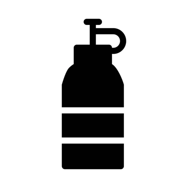 Botella Vector Glifo Plano Icono — Vector de stock