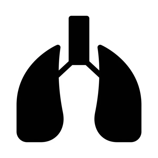 Glif Wektorowy Oddechu Płaska Ikona — Wektor stockowy