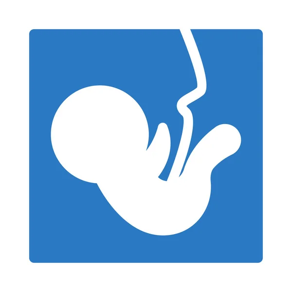 Embryo Vektor Glyphen Farbsymbol — Stockvektor