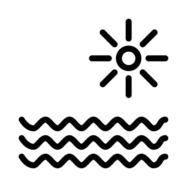 Flussvektor Symbol Für Dünne Linien — Stockvektor