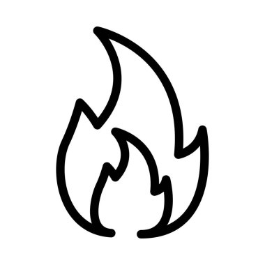 ateş vektörü ince çizgi simgesi 