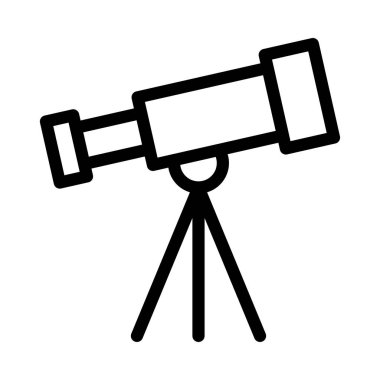 binoküler vektör ince çizgi simgesi 