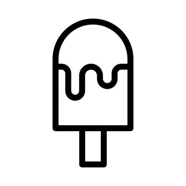 dondurma vektörü ince çizgi simgesi