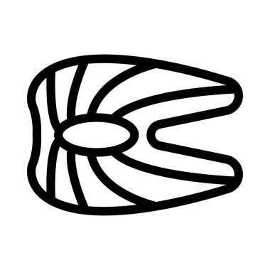 Deniz ürünleri vektörü ince çizgi simgesi