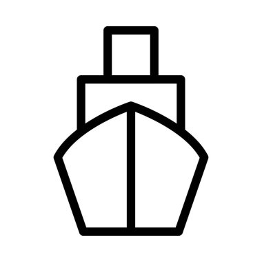 Gemi vektör ince çizgi simgesi 