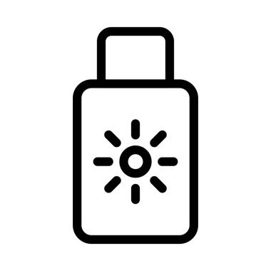 losyon vektörü ince çizgi simgesi