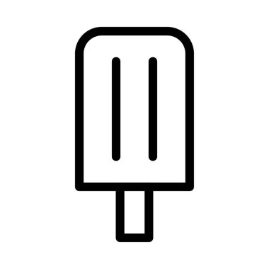 dondurma vektörü ince çizgi simgesi 