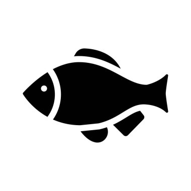 Deniz ürünleri vektör simgesi düz simge 