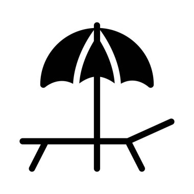 şemsiye vektör düz simge