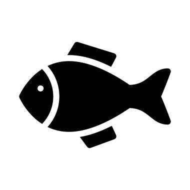 Deniz ürünleri vektör simgesi düz simge