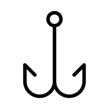 balık kancası vektör simgesi düz simge