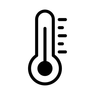 termometre vektör glifleri düz simge 