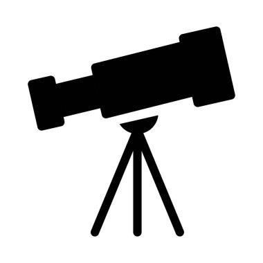 teleskop vektörü düz simge