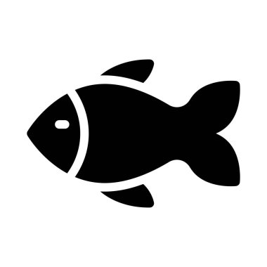 Deniz ürünleri vektör simgesi düz simge