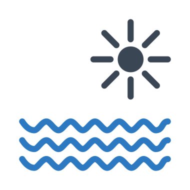 nehir vektörü renk simgesi