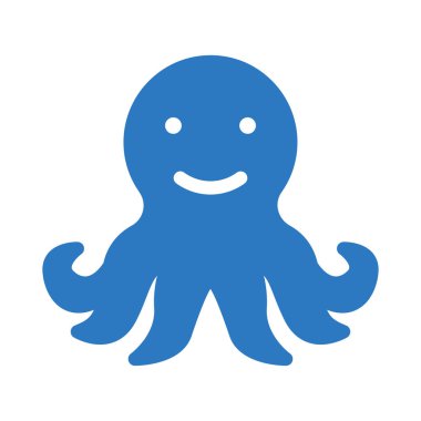 ahtapot vektör renk simgesi