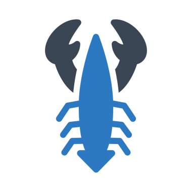 Deniz ürünleri vektör renk simgesi