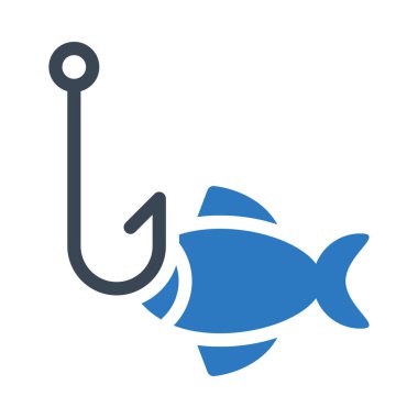 balık kancası vektör renk simgesi