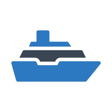 Gemi vektör renk simgesi