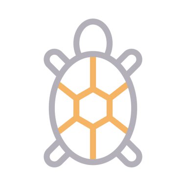 kaplumbağa vektör renk çizgisi simgesi