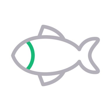 Deniz ürünleri vektör renk çizgisi simgesi