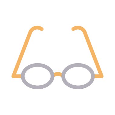 gözlük vektör renk çizgisi simgesini gizler 