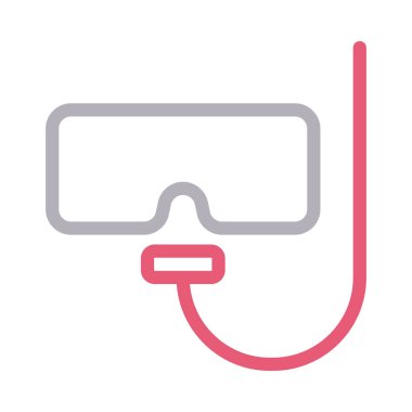 gözlük vektör renk çizgisi simgesi