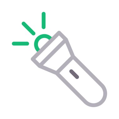 meşale vektör renk çizgisi simgesi 