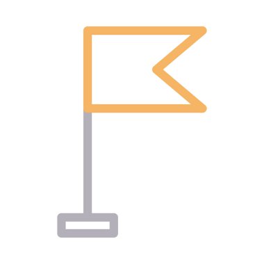 bayrak vektör renk çizgisi simgesi