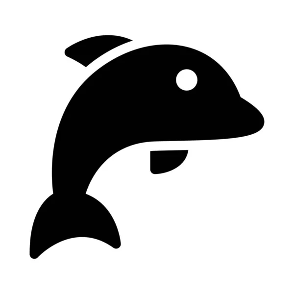 Fish Vector Glyph Flat Icon — Stock Vector