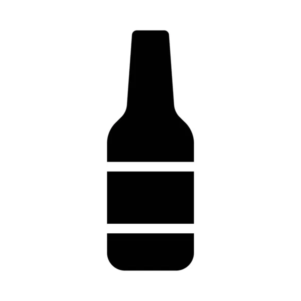 Vector Alcohol Glifo Icono Plano — Vector de stock