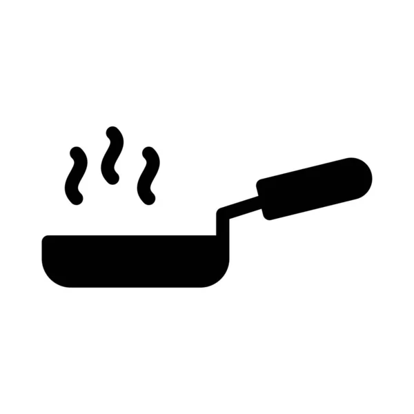 Fry Pan Vector Glyph Flat Icon — 스톡 벡터