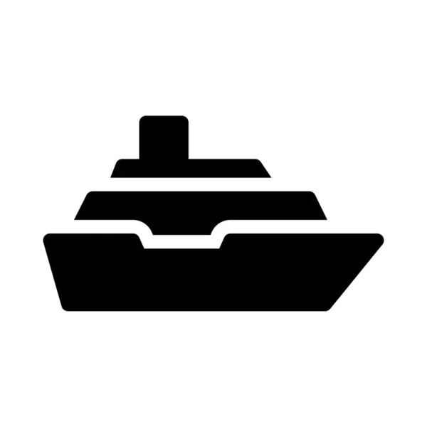 Ship Vector Glyph Flat Icon — Stock Vector