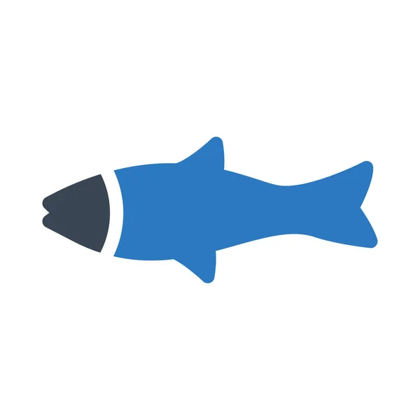 Seafood Vector Glyph Color Icon — Stock Vector